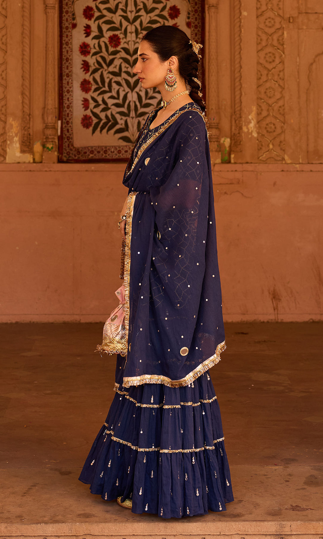 Phillauri-2 navy blue garara set (set of 3)