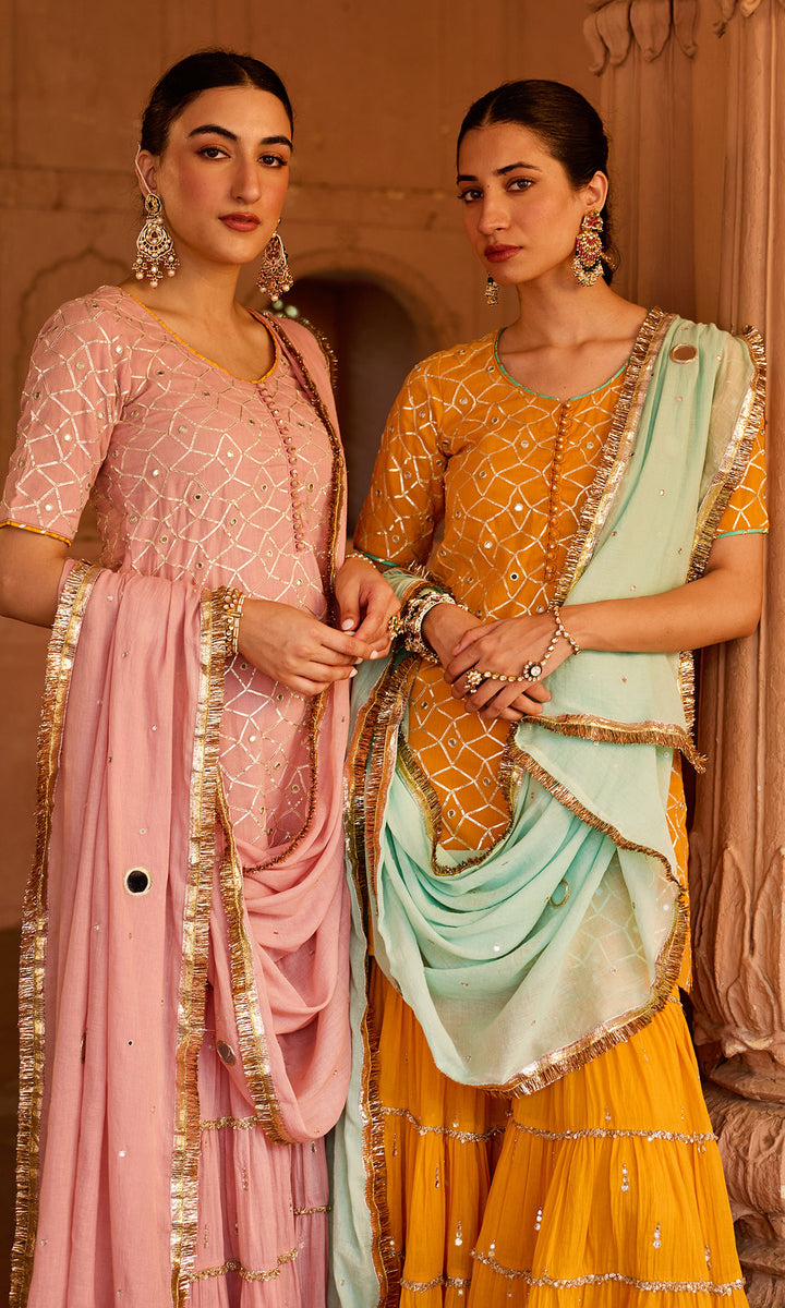 Phillauri-2 mustard yellow garara set (set of 3)