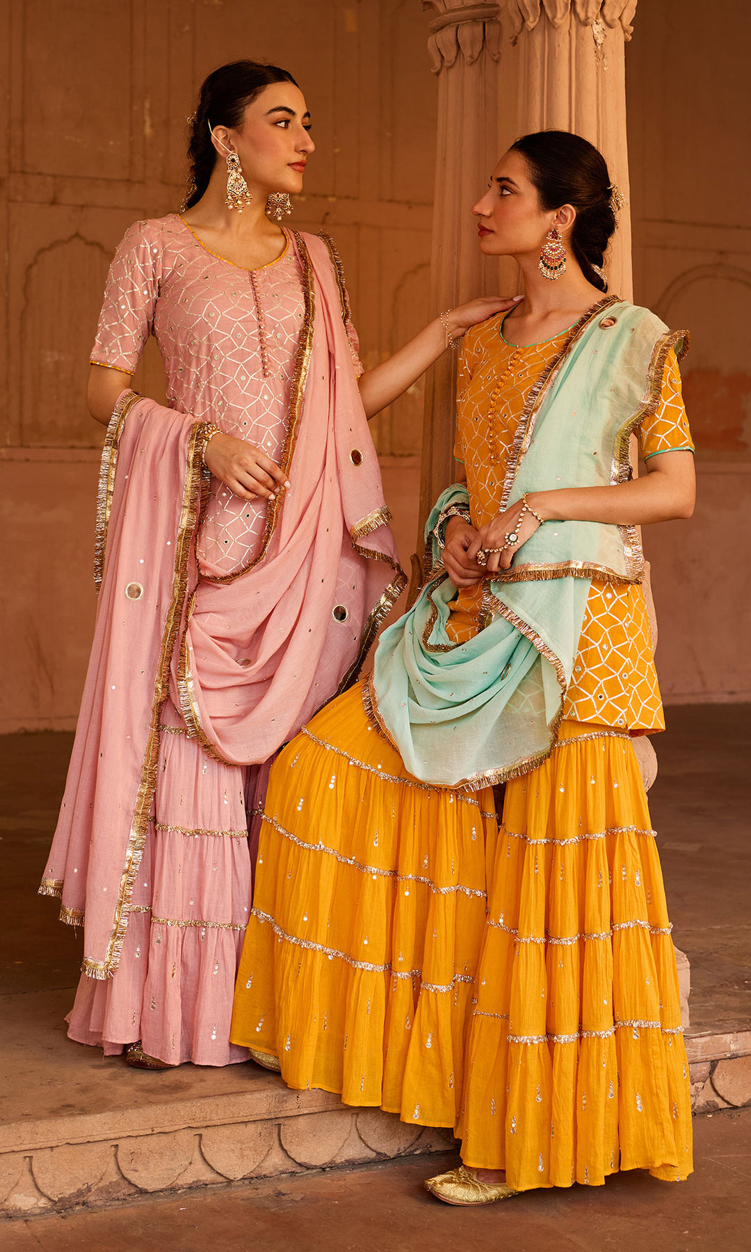 Phillauri-2 mustard yellow garara set (set of 3)