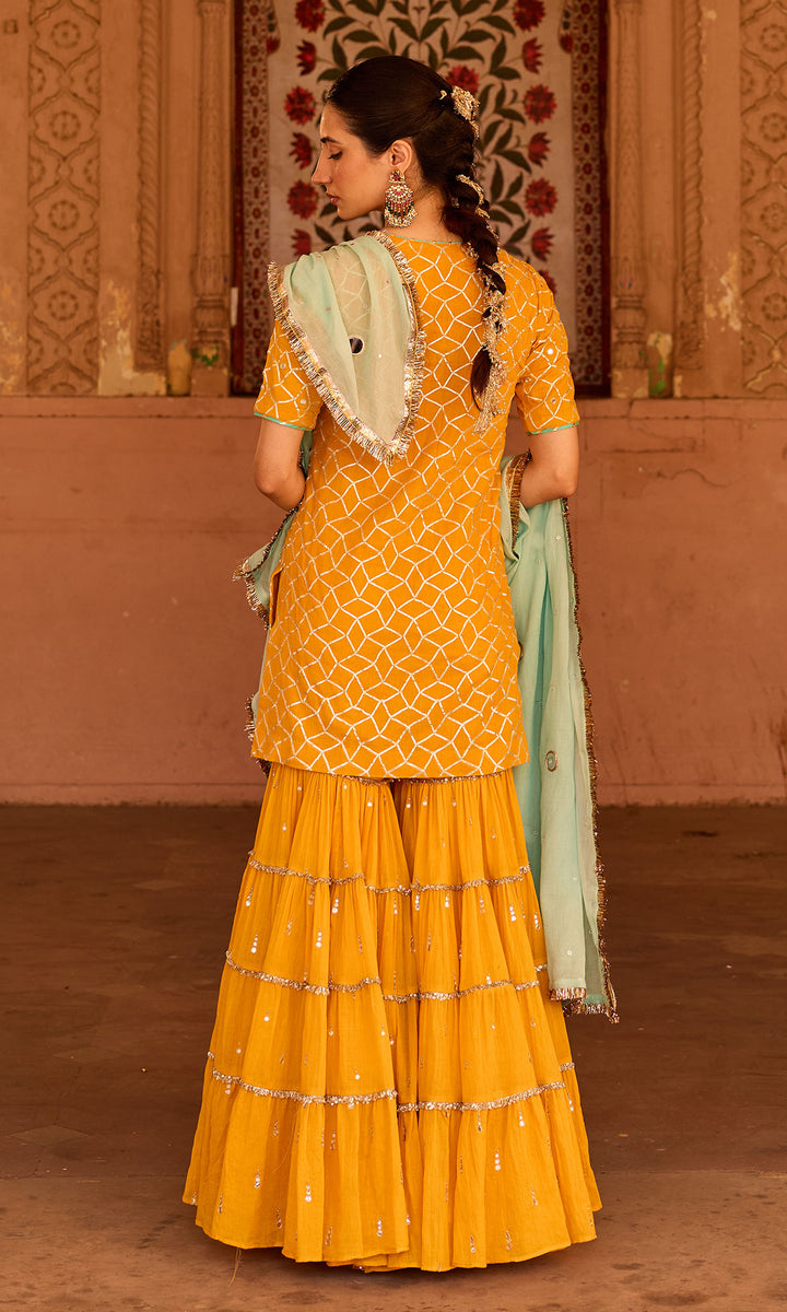 Phillauri-2 mustard yellow garara set (set of 3)