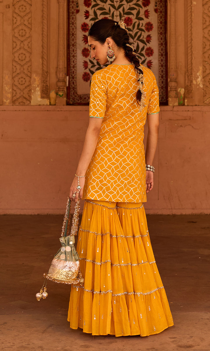 Phillauri-2 mustard yellow garara set (set of 3)