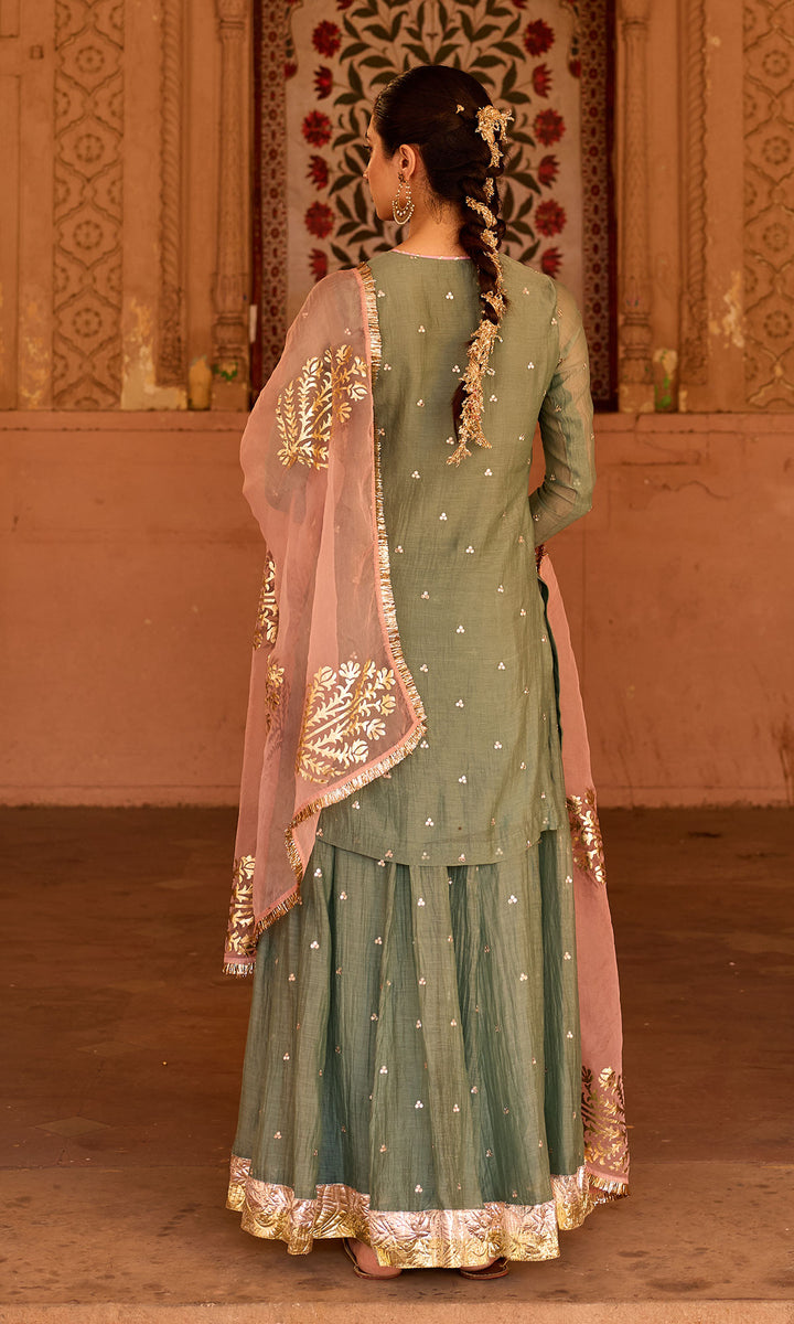 Phillauri 2 ash grey sharara set (set  of 3)