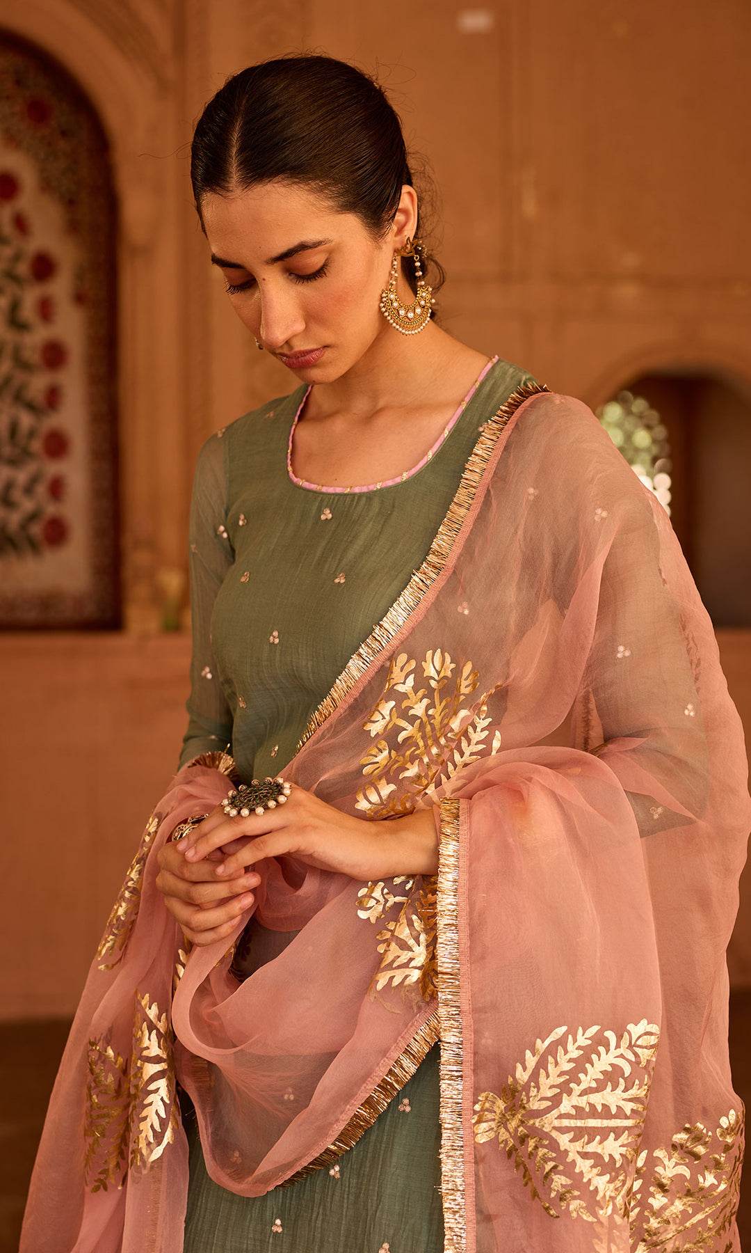 Phillauri 2 ash grey sharara set (set  of 3)