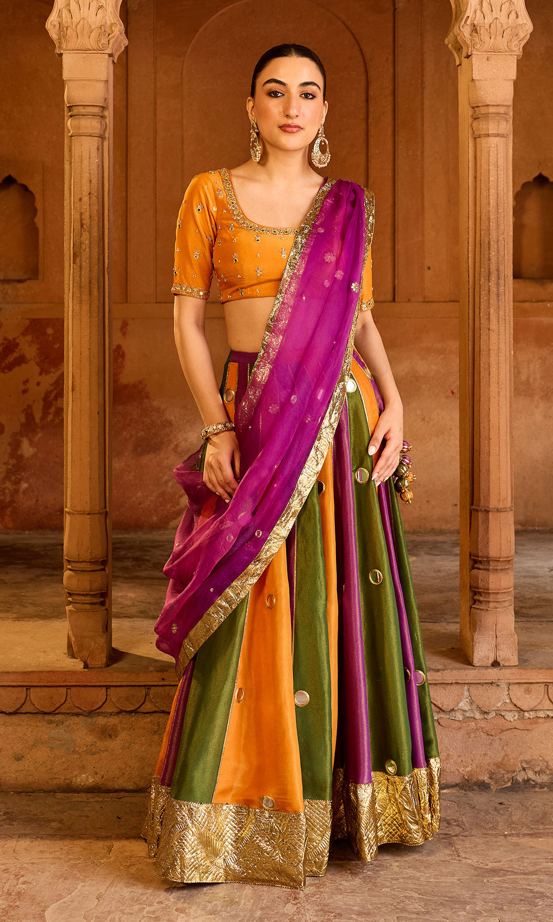 Phillauri 2 multi colour lehenga with blouse and dupatta (set of  3)