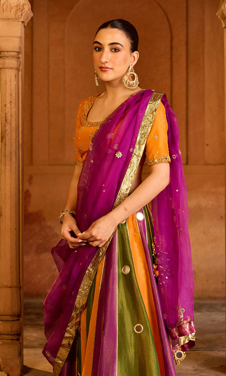 Phillauri 2 multi colour lehenga with blouse and dupatta (set of  3)