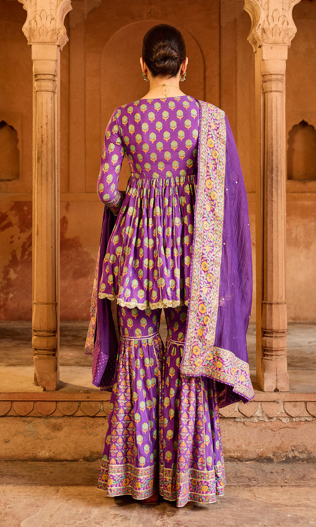 Boond 3.0 Purple Block Printed Garara Set (set of 3)