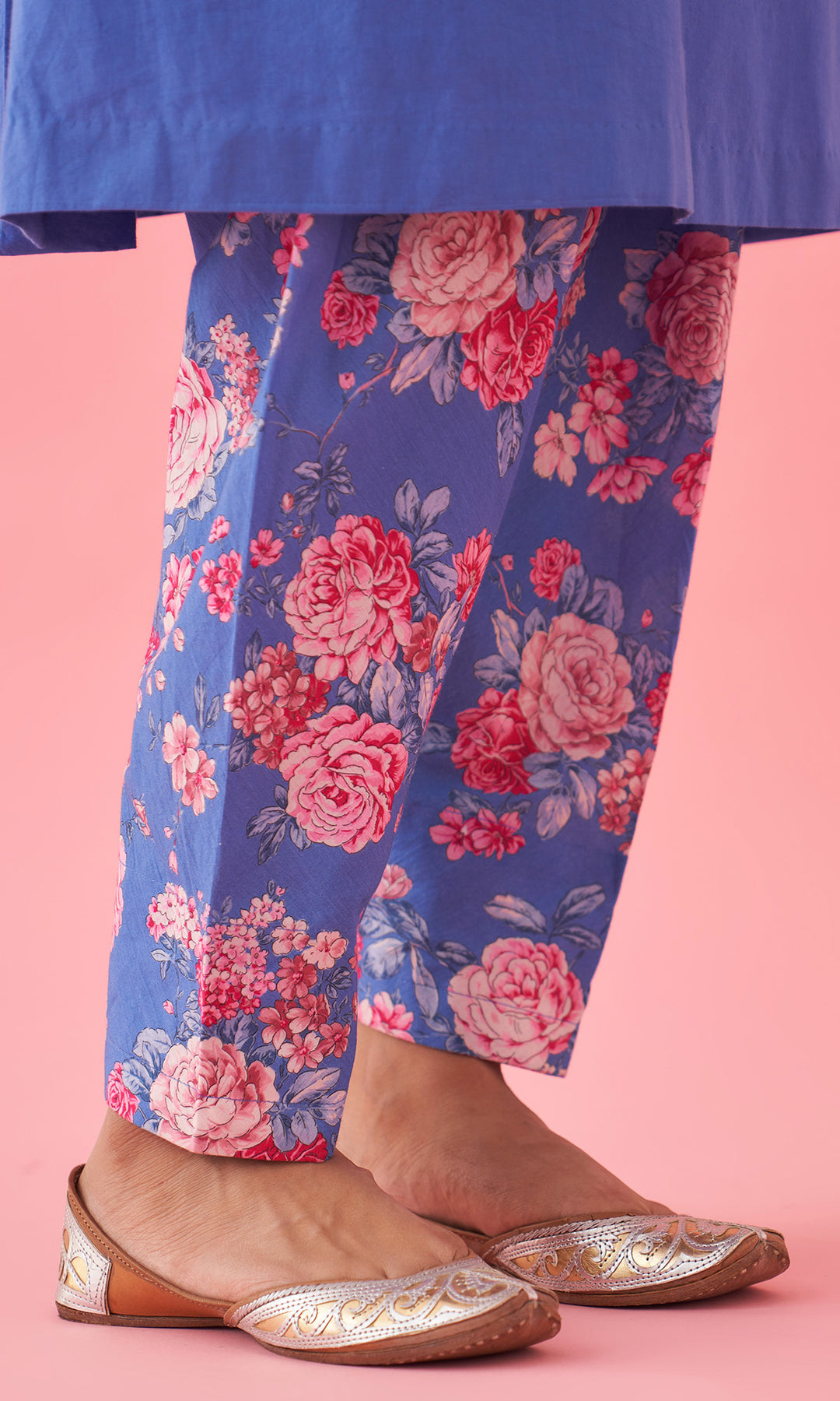 Hayat 2.0 Blue Choga With Floral Printed Salwar Set of 2