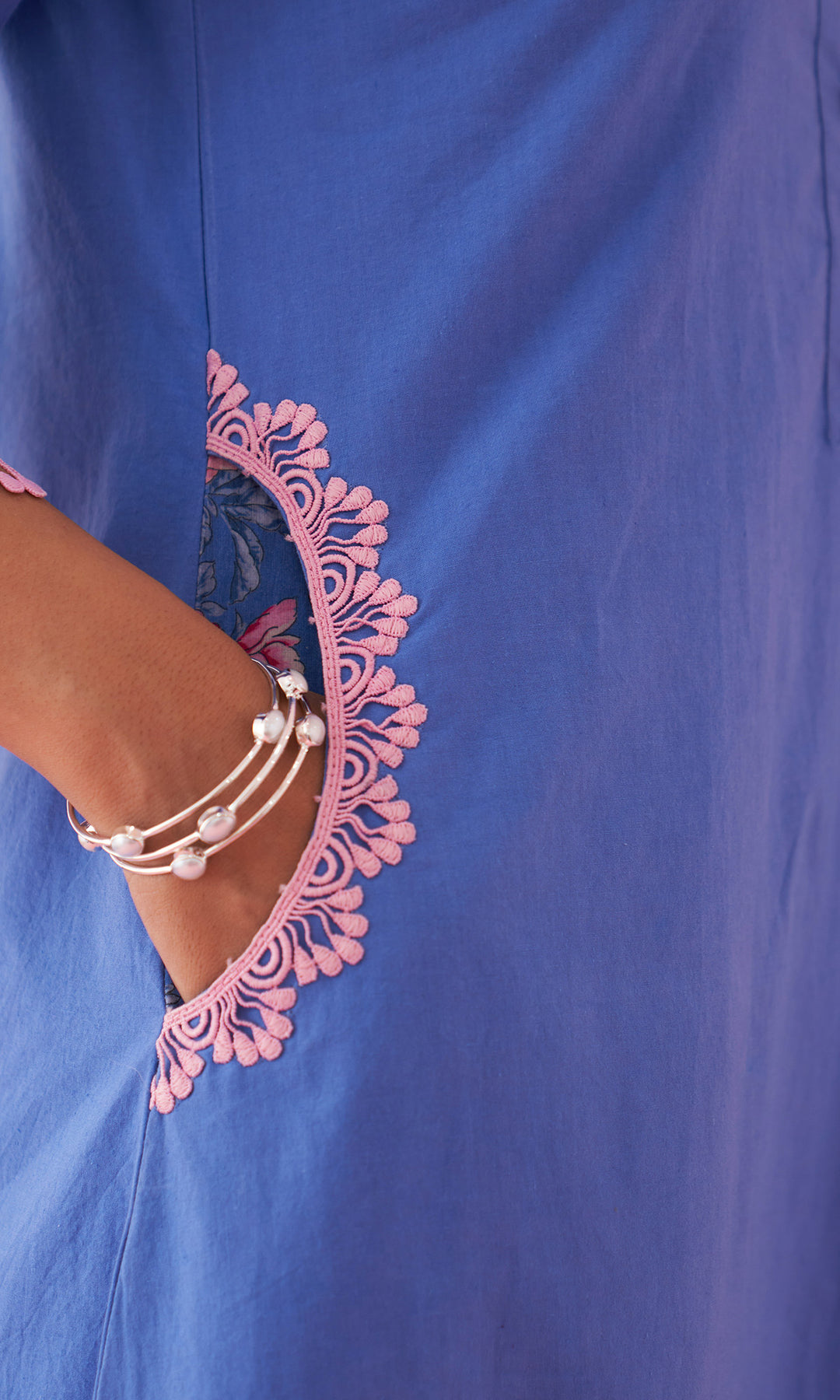 Hayat 2.0 Blue Choga With Floral Printed Salwar Set of 2