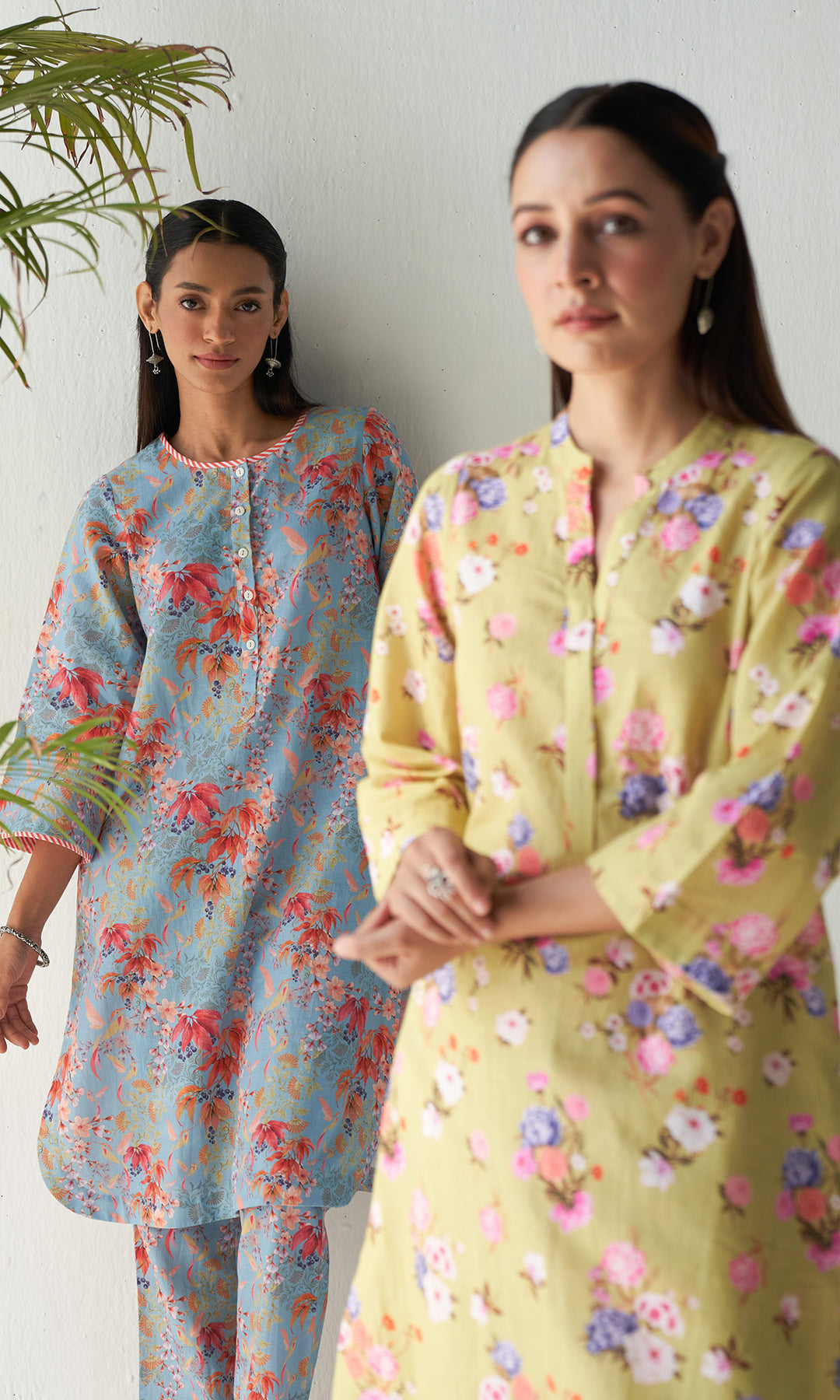 Layla Florals Linen Lime Green Co-Ord (set of 2)