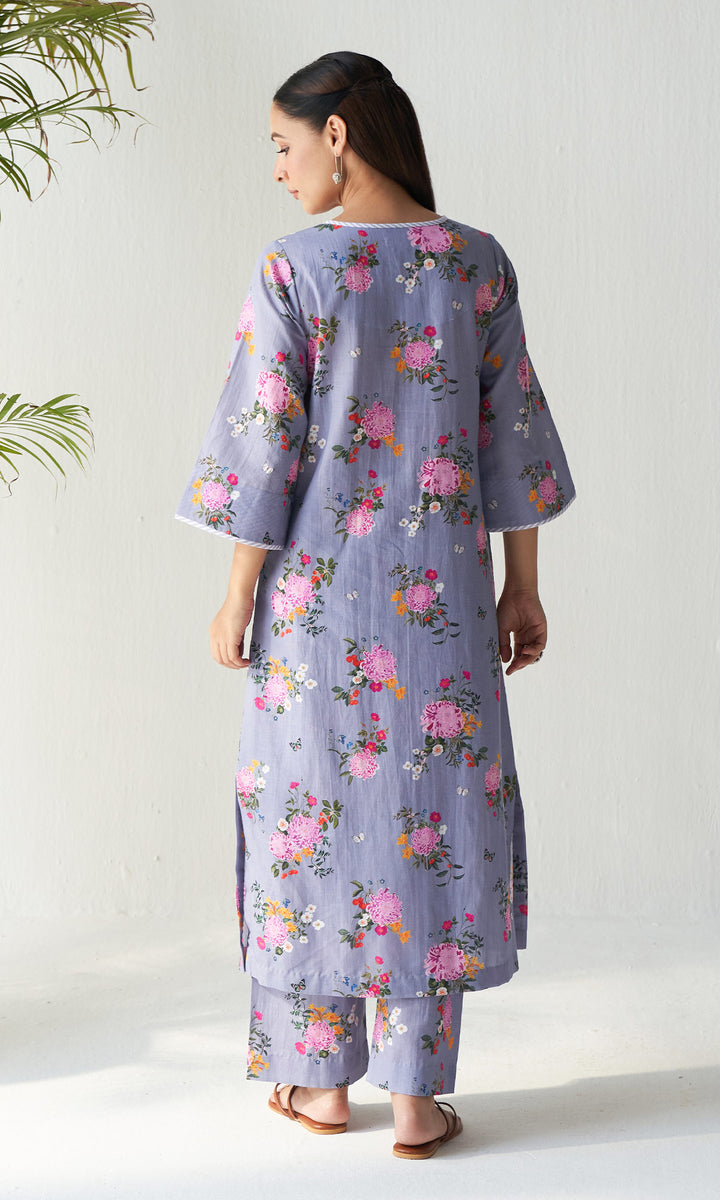 Layla Florals Linen Lilac Co-Ord (set of 2)