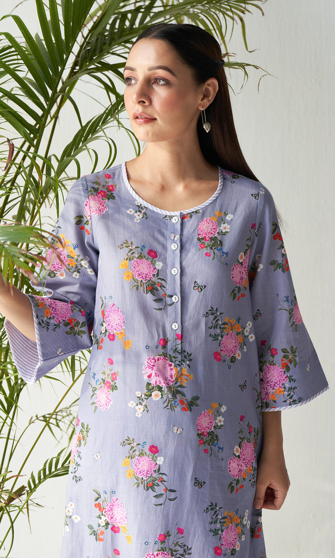 Layla Florals Linen Lilac Co-Ord (set of 2)