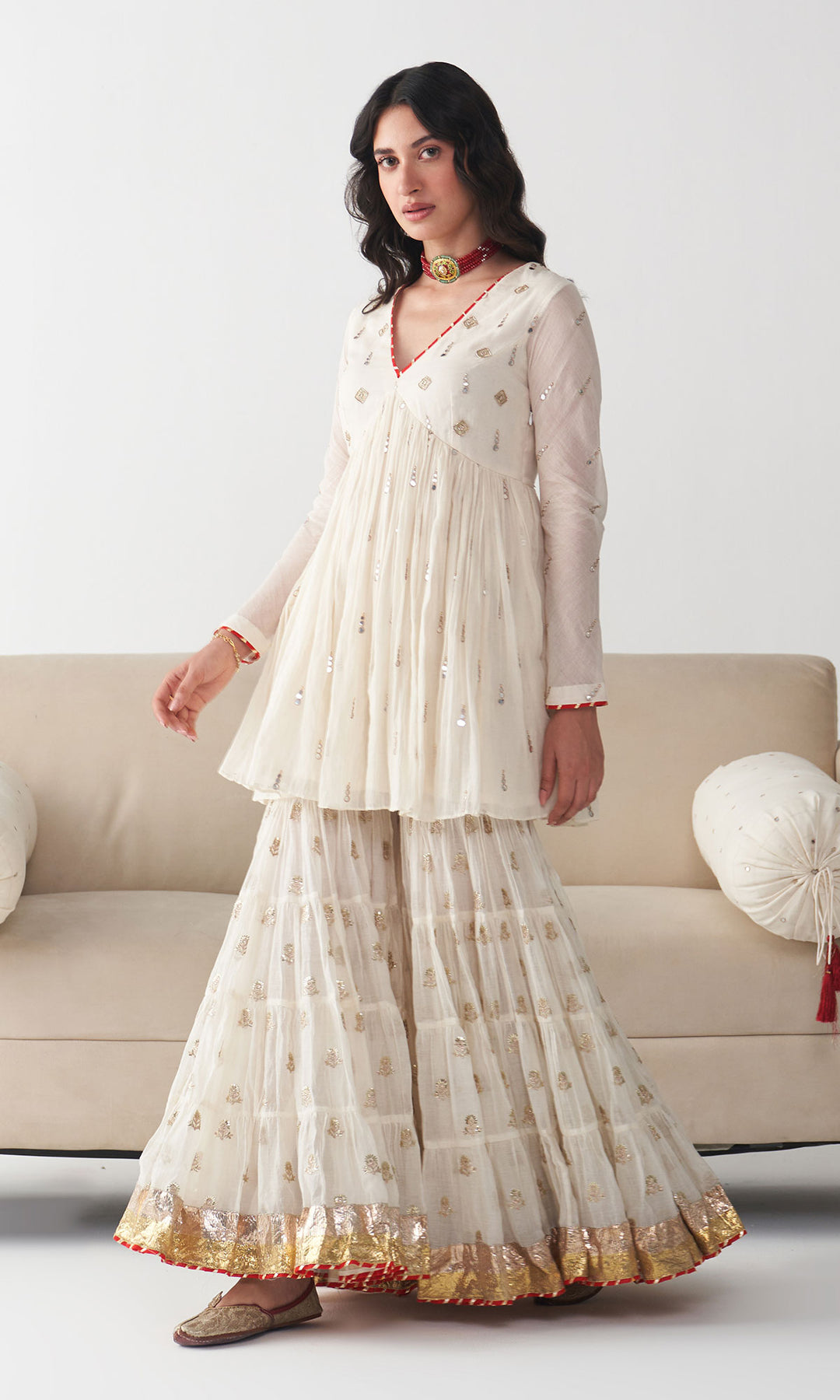 Ishq Off White Garara Set ( Set of 3)