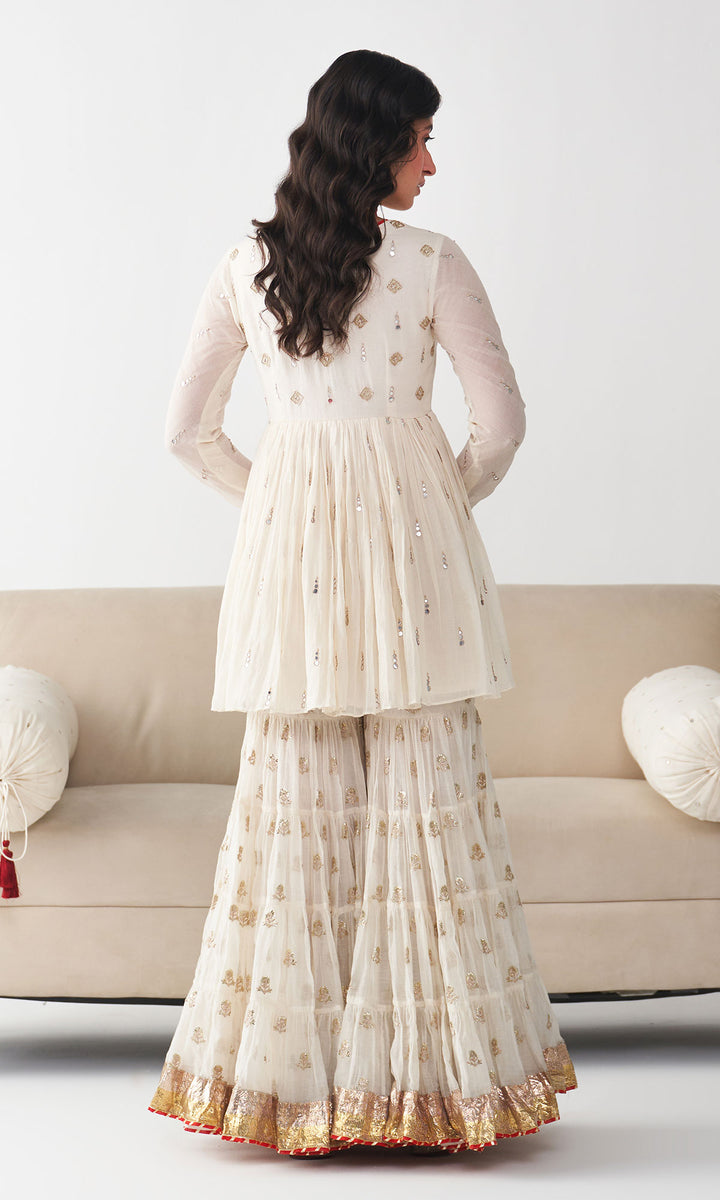 Ishq Off White Garara Set ( Set of 3)