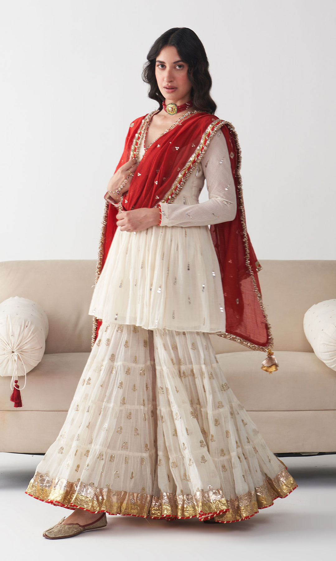 Ishq Off White Garara Set ( Set of 3)