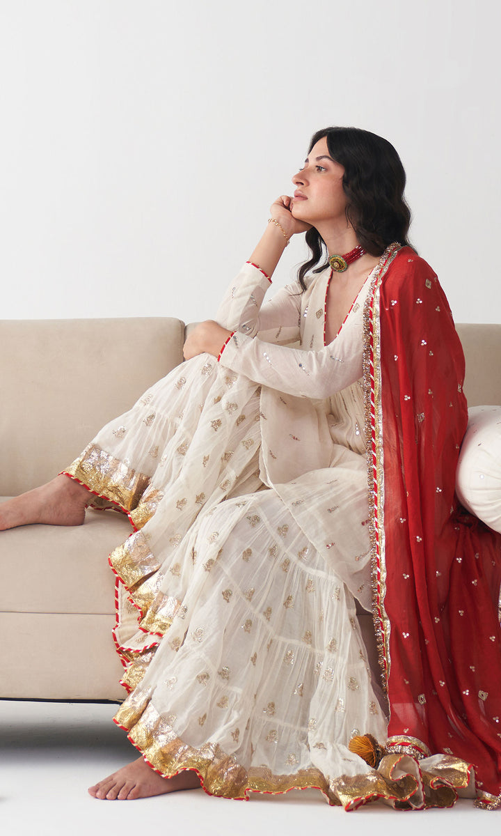 Ishq Off White Garara Set ( Set of 3)