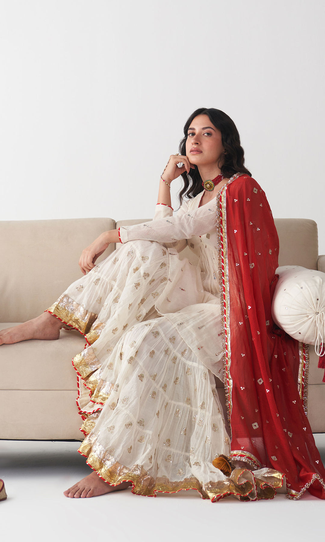 Ishq Off White Garara Set ( Set of 3)