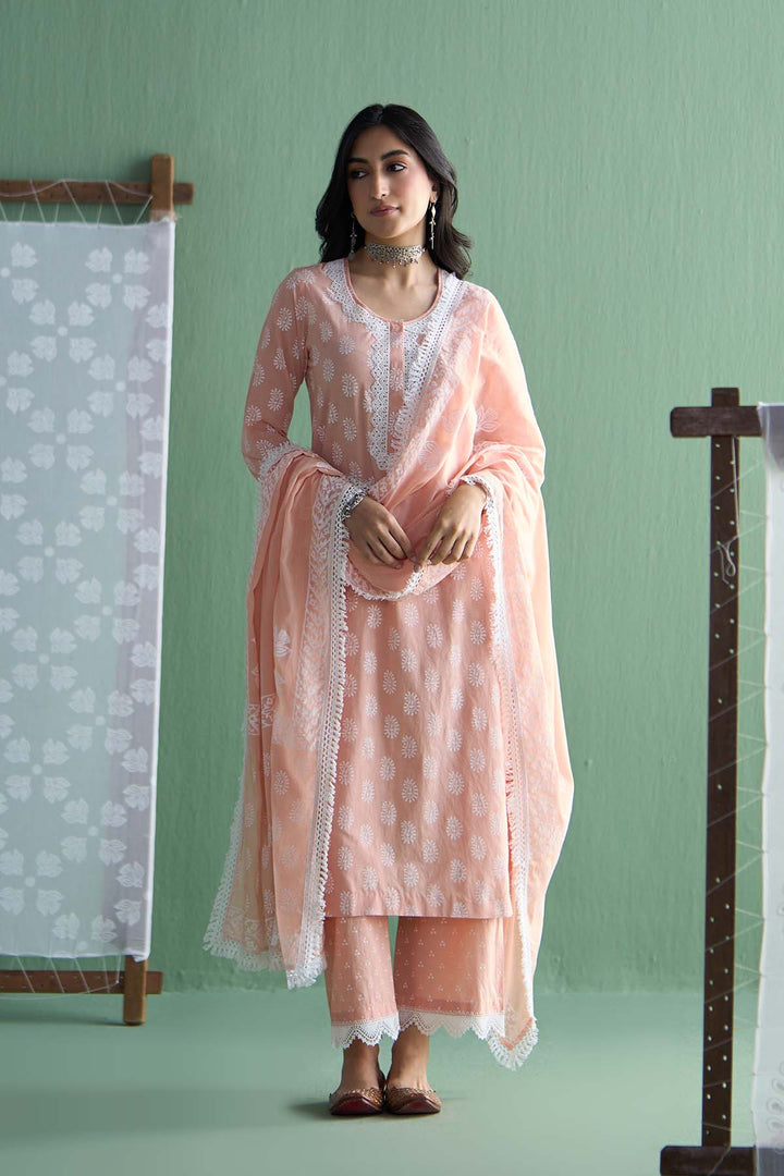 Chhaya Vol 2 Orange Bird print dupatta only