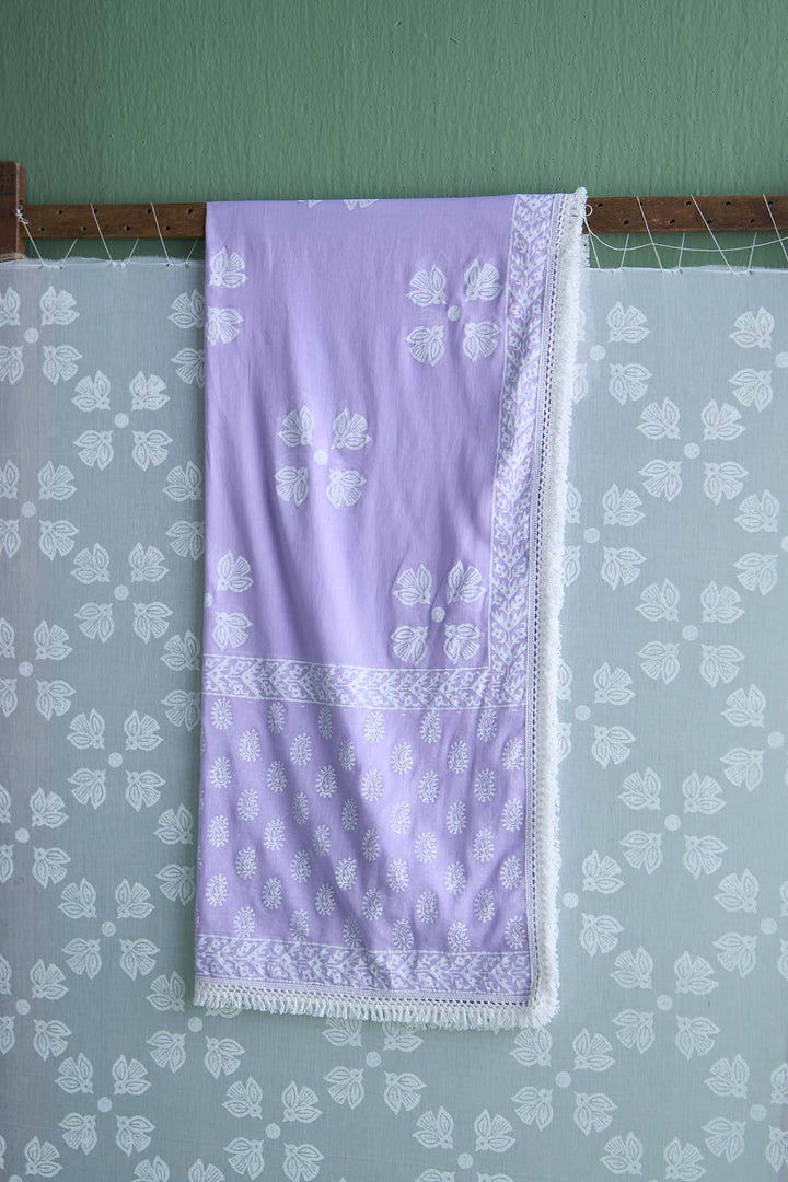 Chhaya Vol 2 Lilac Bird print dupatta only