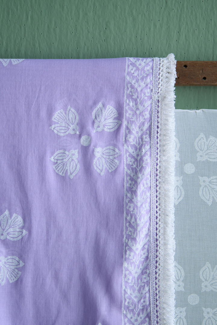 Chhaya Vol 2 Lilac Tiered anarkali with chooridar and dupatta (set of 3)