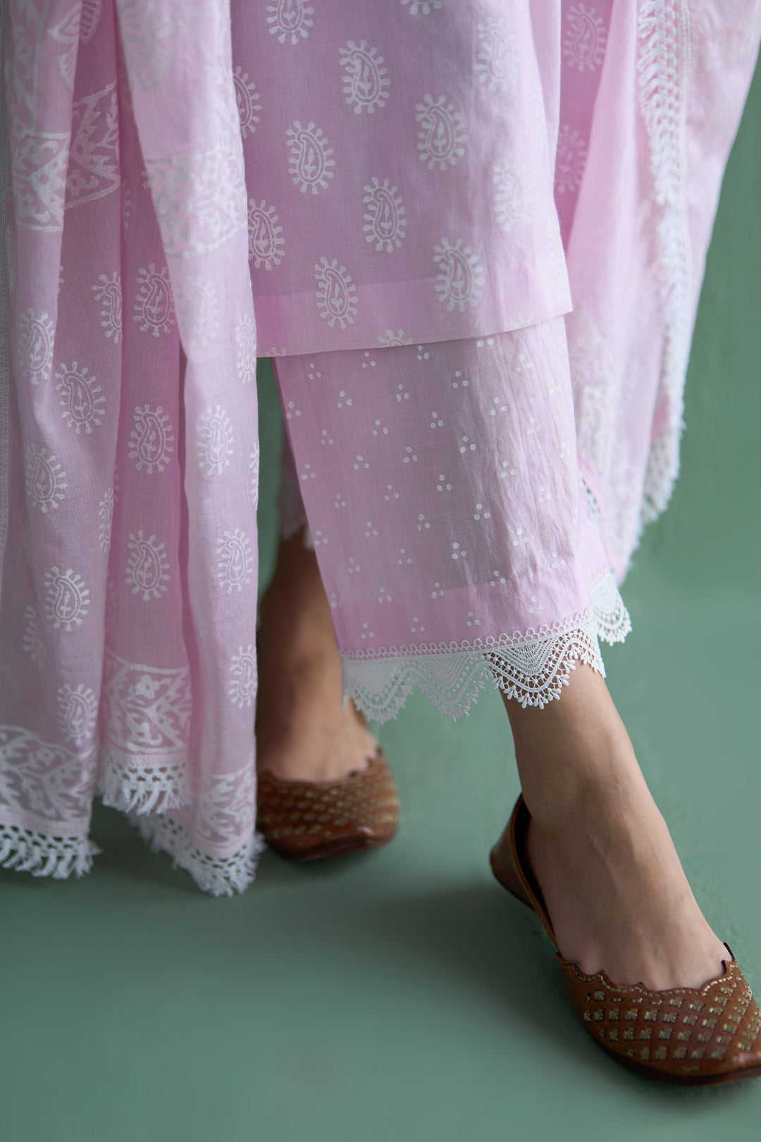 Chhaya Vol 2 Pink Side gather kurta with palazzo and printed dupatta (set of 3)
