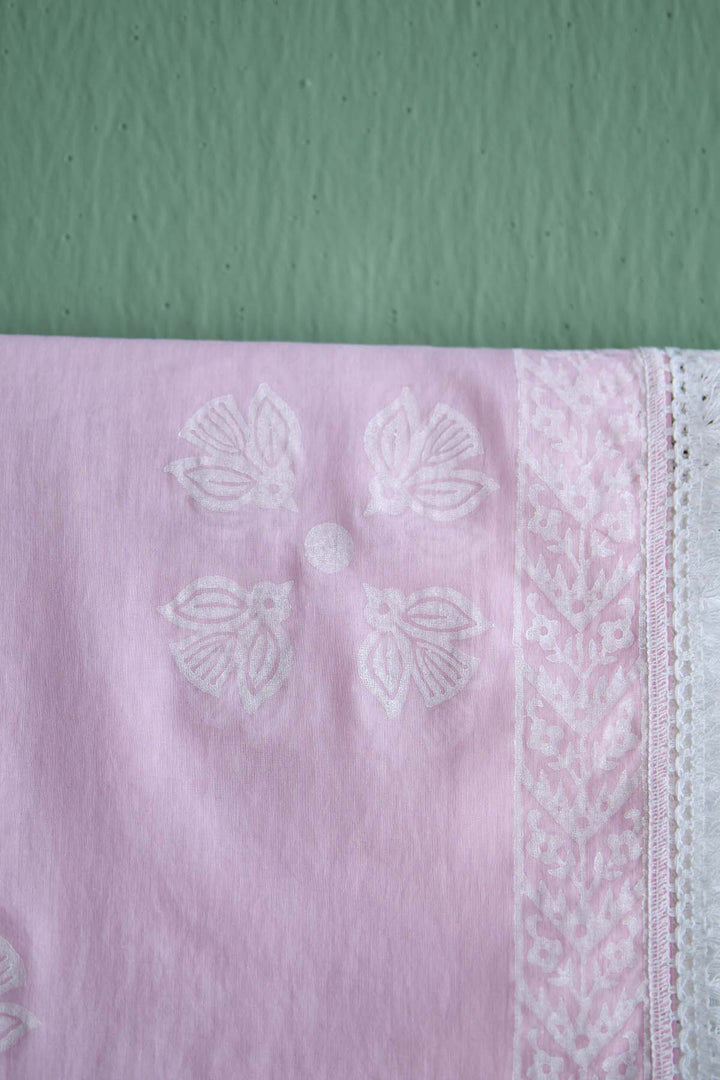 Chhaya Vol 2 Pink Bird print dupatta only