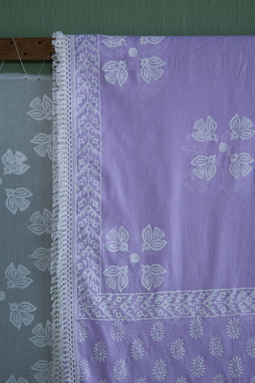Chhaya Vol 2 Lilac Tiered anarkali with chooridar and dupatta (set of 3)