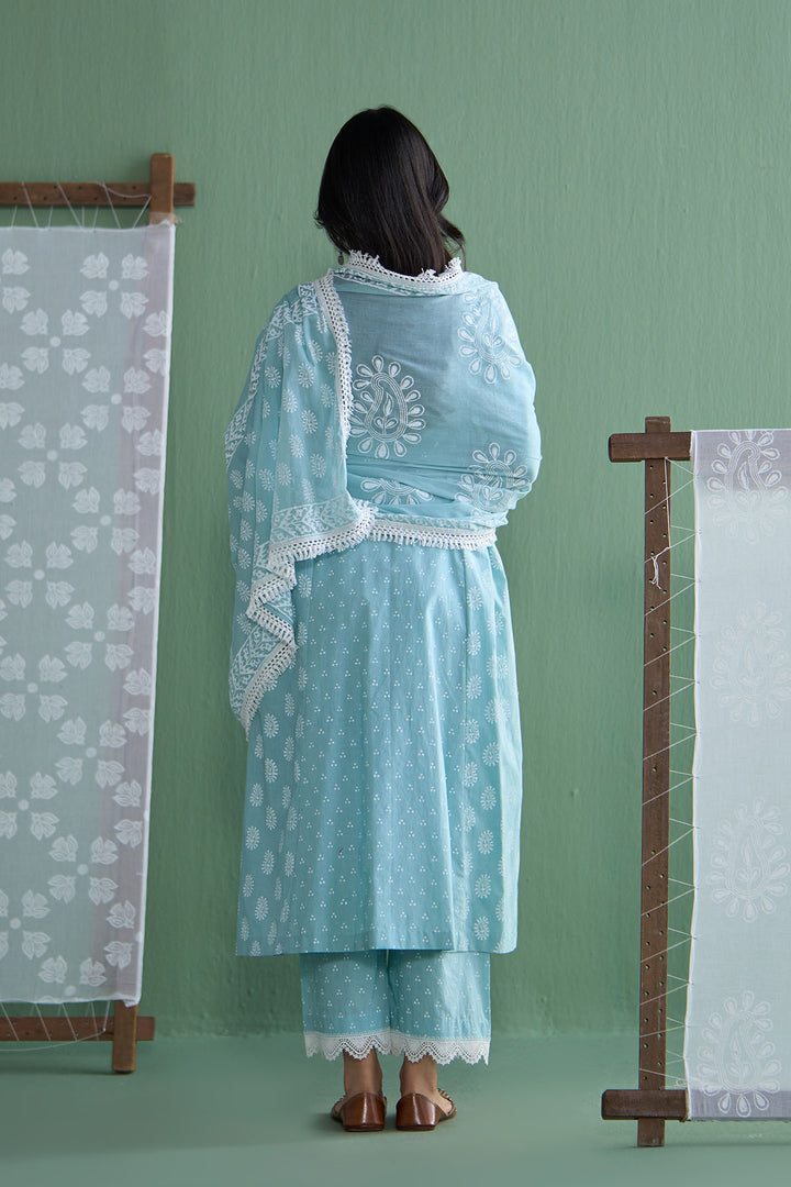 Chhaya Vol 2 Turquoise Paisley dupatta