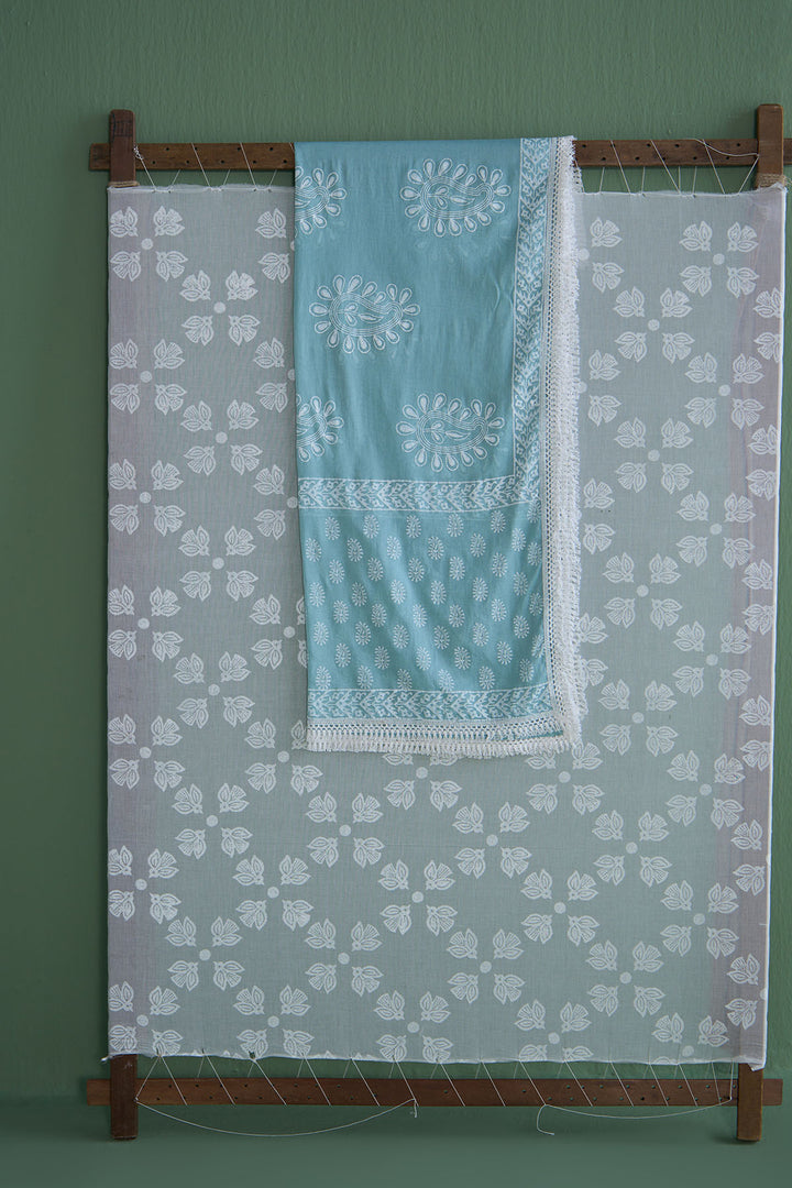 Chhaya Vol 2 Turquoise Paisley dupatta