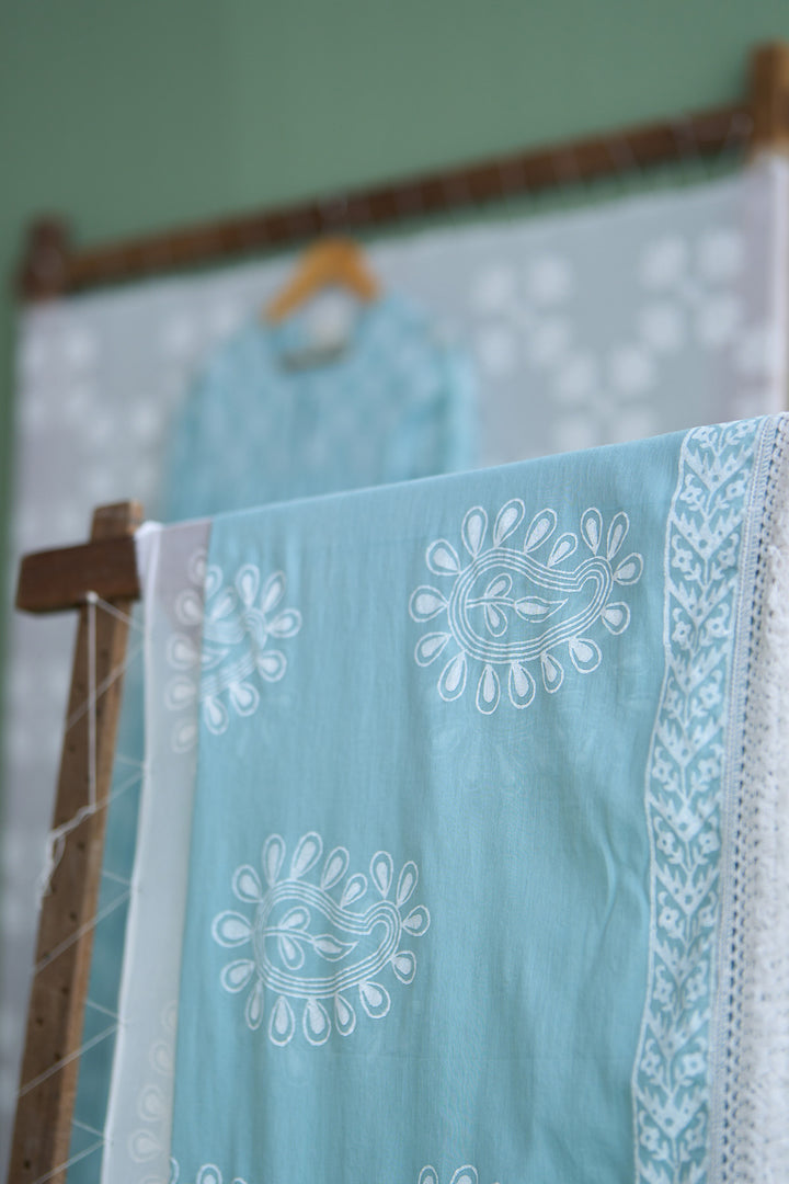 Chhaya Vol 2 Turquoise Paisley dupatta