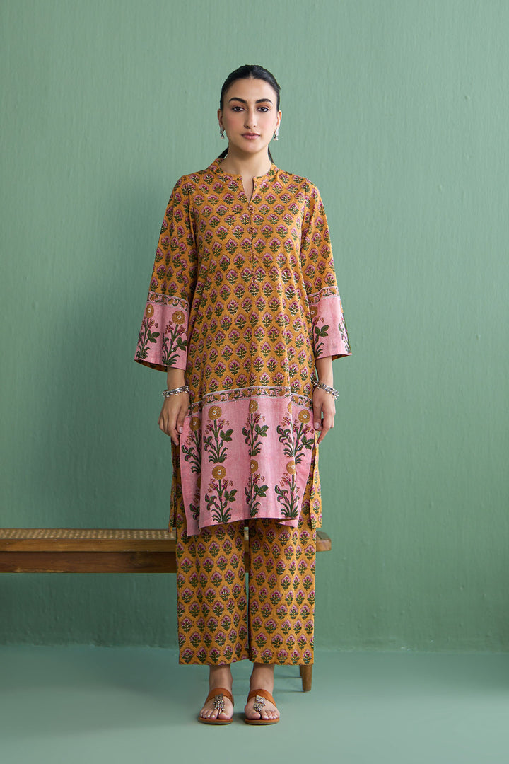 Mughal Summer Mustard Co- Ord Set