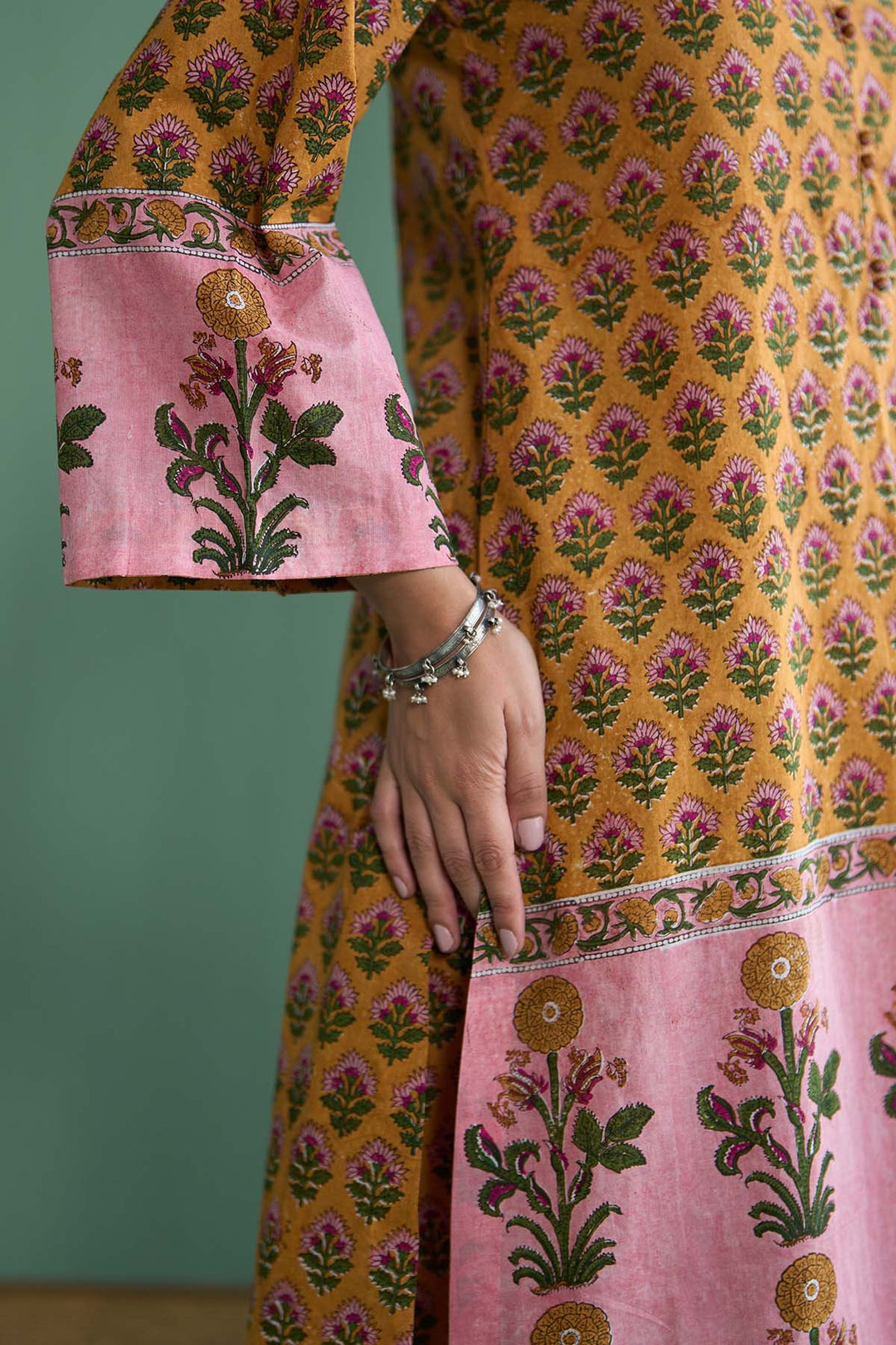 Mughal Summer Mustard Co- Ord Set