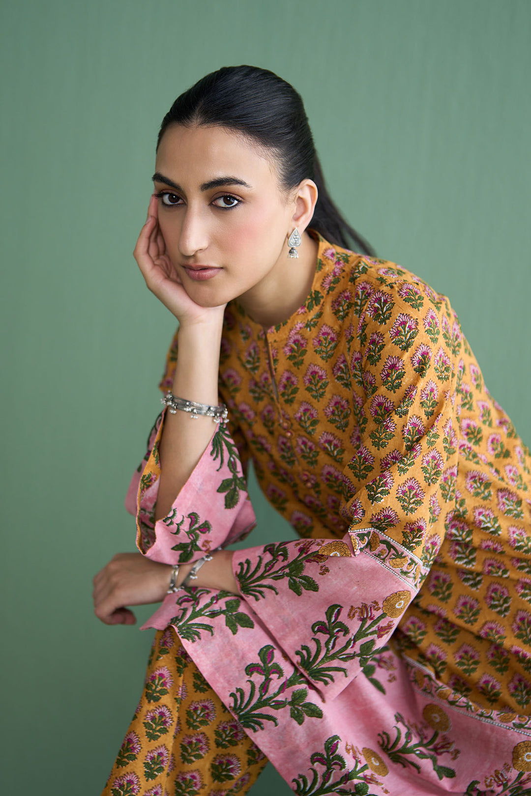 Mughal Summer Mustard Co- Ord Set