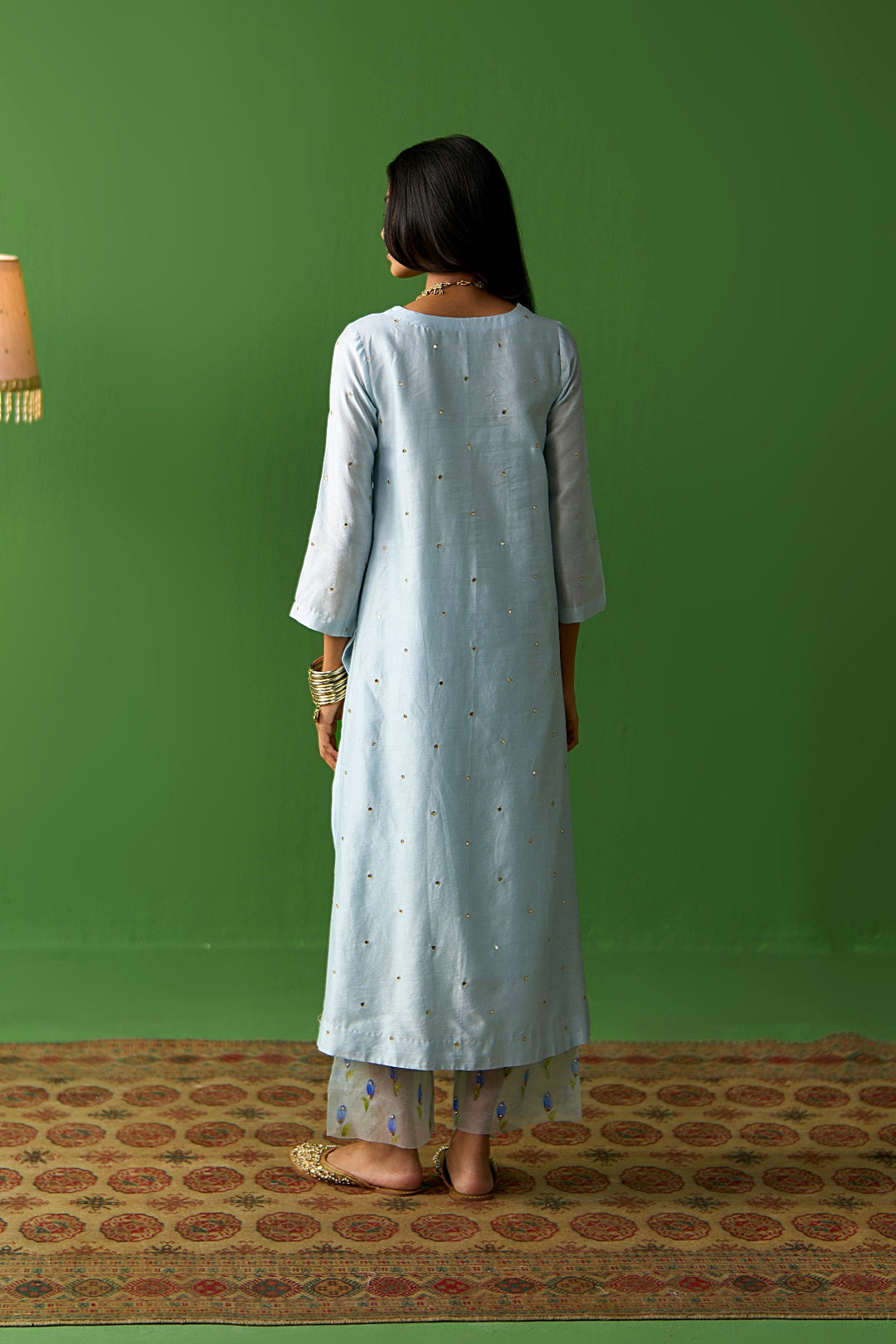 Sirat Vol. 2 Powder Blue Chanderi Hand Painted Dupatta