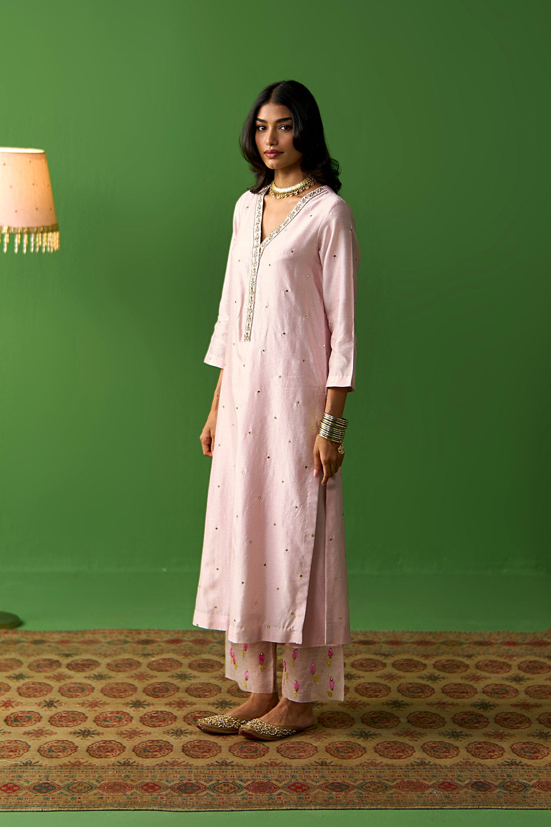 Sirat Vol. 2 Soft Pink Chanderi Hand Painted Dupatta