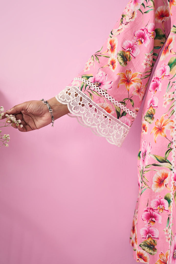 Summer Essentials 26 Peach Floral Co- Ord Set (Set Of 2 )
