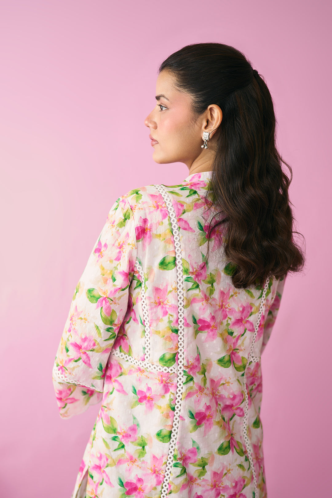 Summer Essentials 26 Off White With Multi Colour Floral Co-Ord Set ( Set Of 2 )