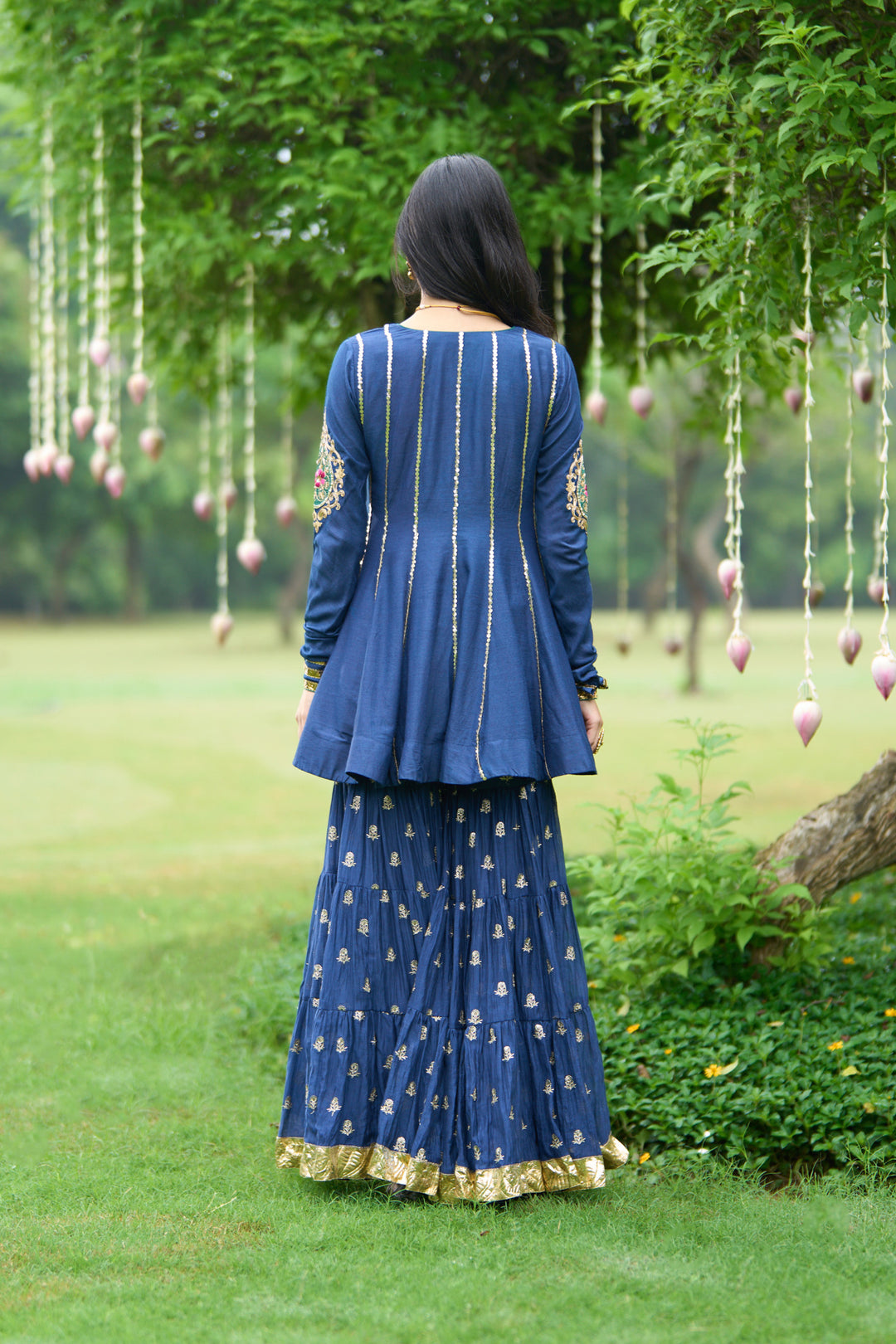 Phillauri Vol 3 blue embroidered sharara set ( set of 3)
