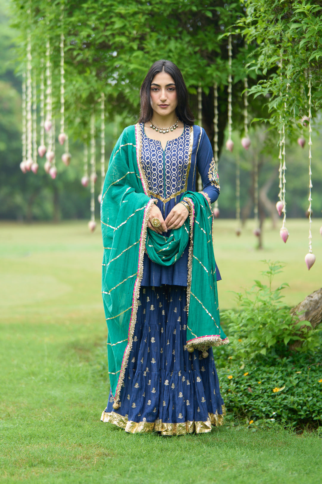 Phillauri Vol 3 blue embroidered sharara set ( set of 3)
