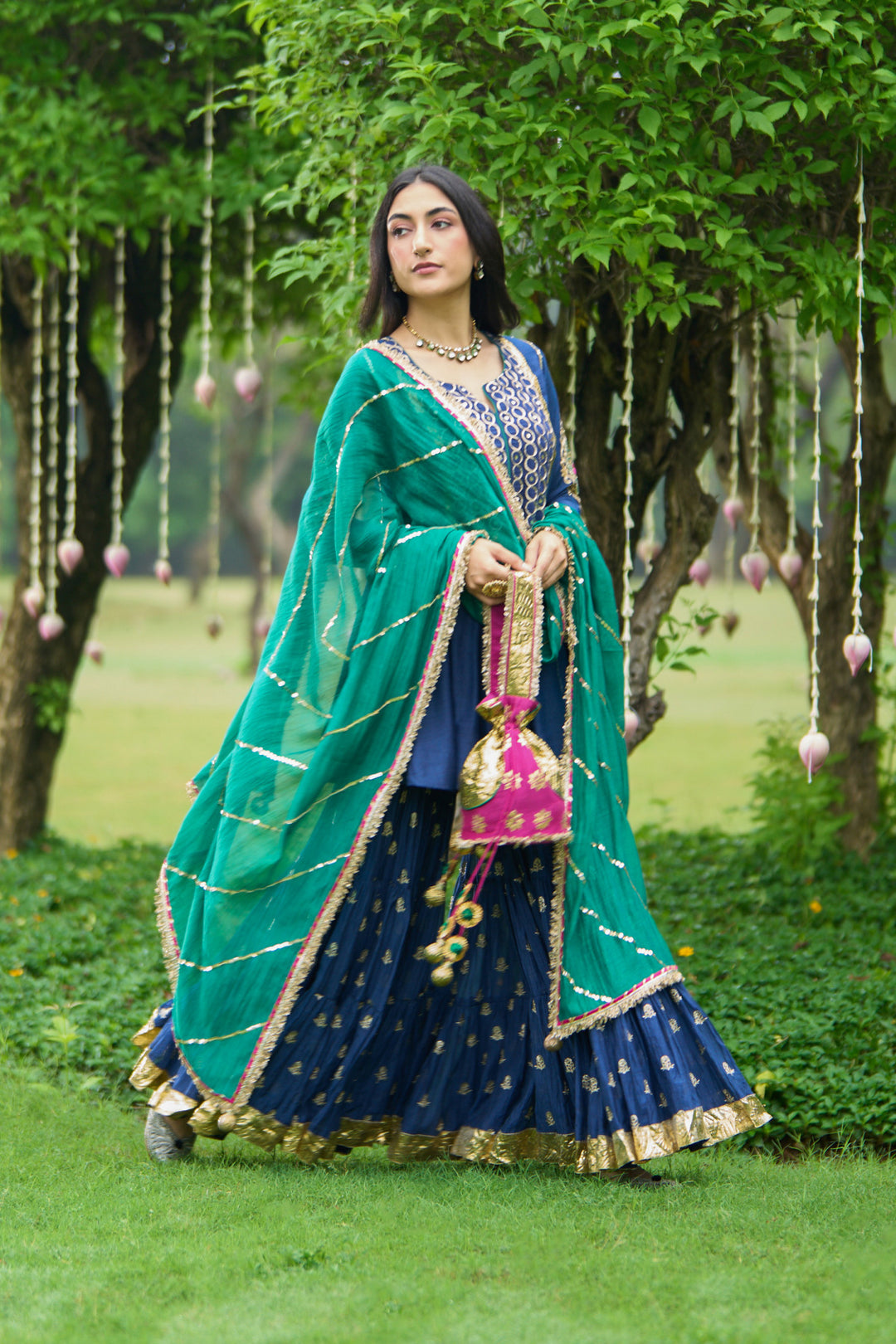 Phillauri Vol 3 blue embroidered sharara set ( set of 3)