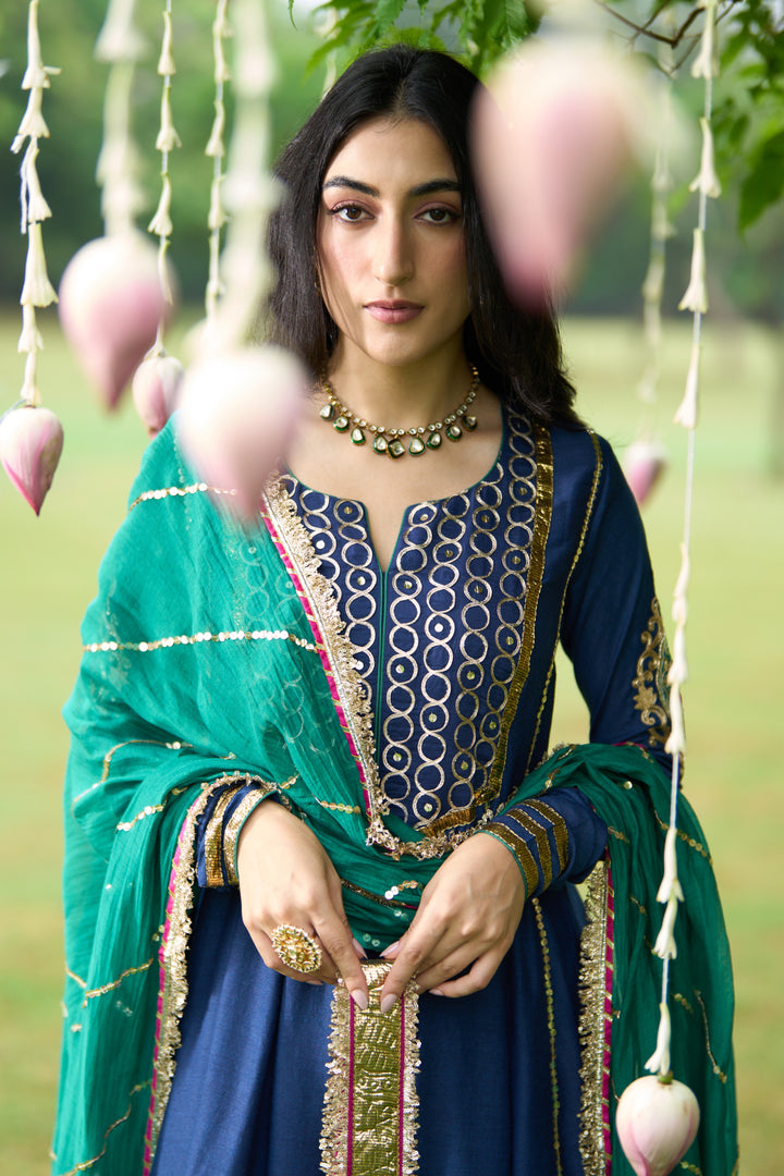 Phillauri Vol 3 blue embroidered sharara set ( set of 3)