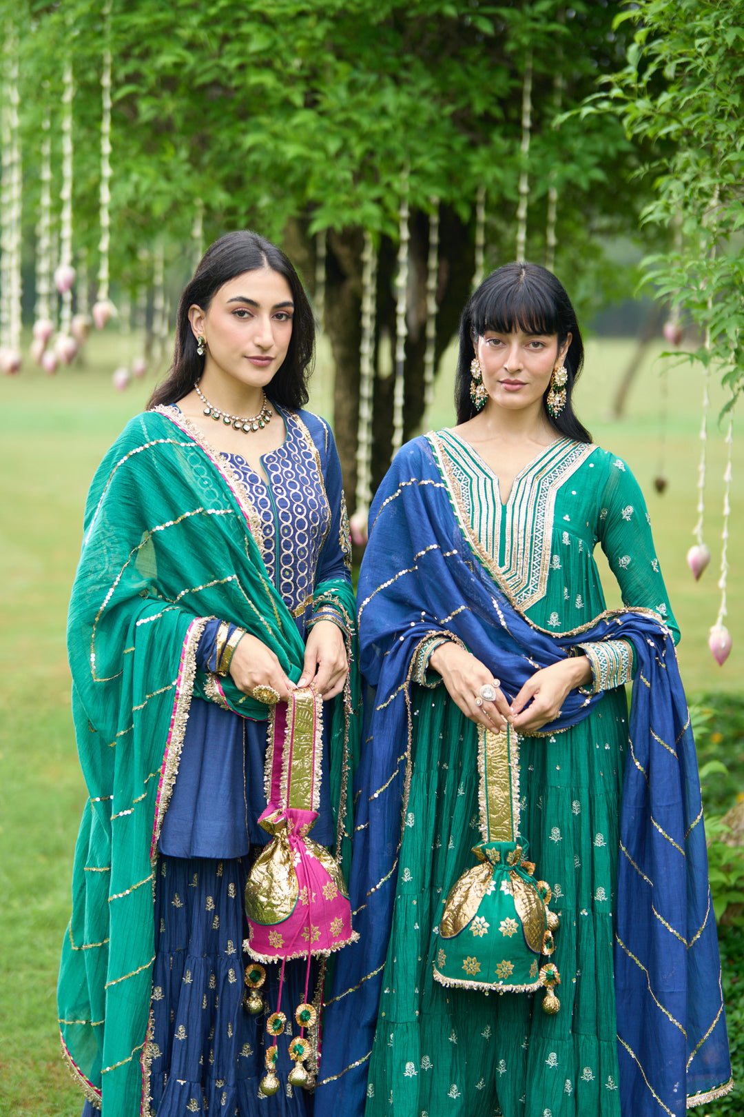 Phillauri Vol 3 blue embroidered sharara set ( set of 3)