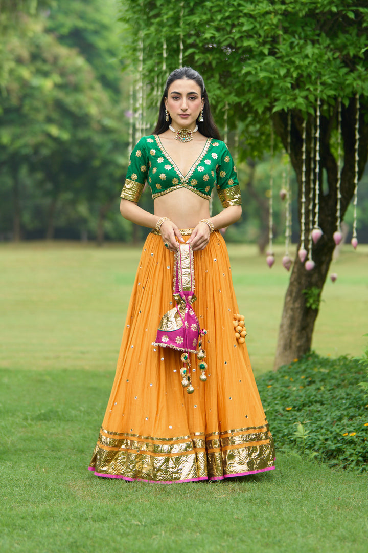 Phillauri Vol 3 green silk gota patti blouse