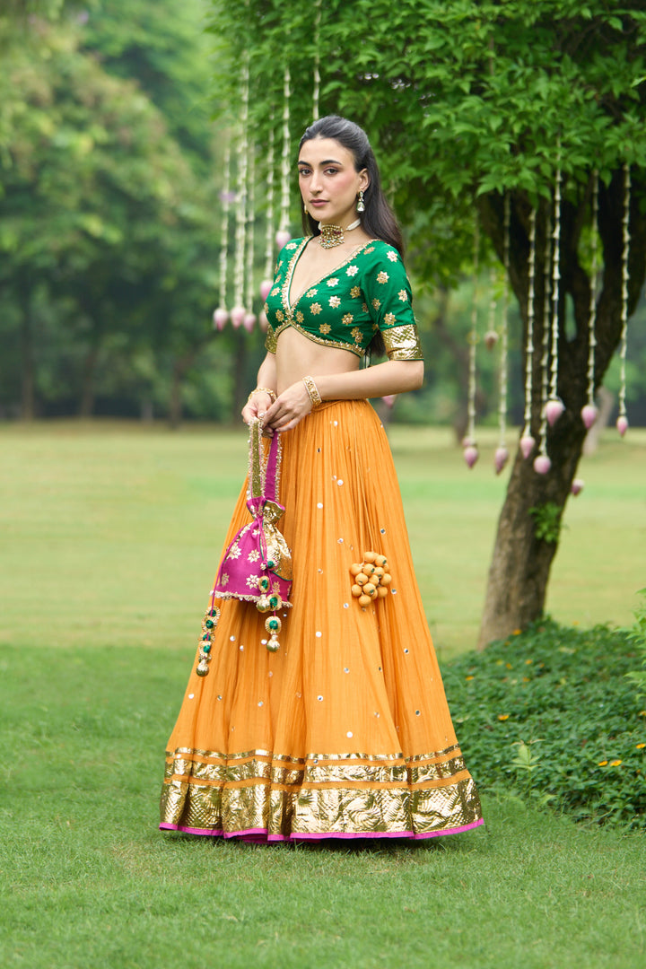 Phillauri Vol 3 green silk gota patti blouse