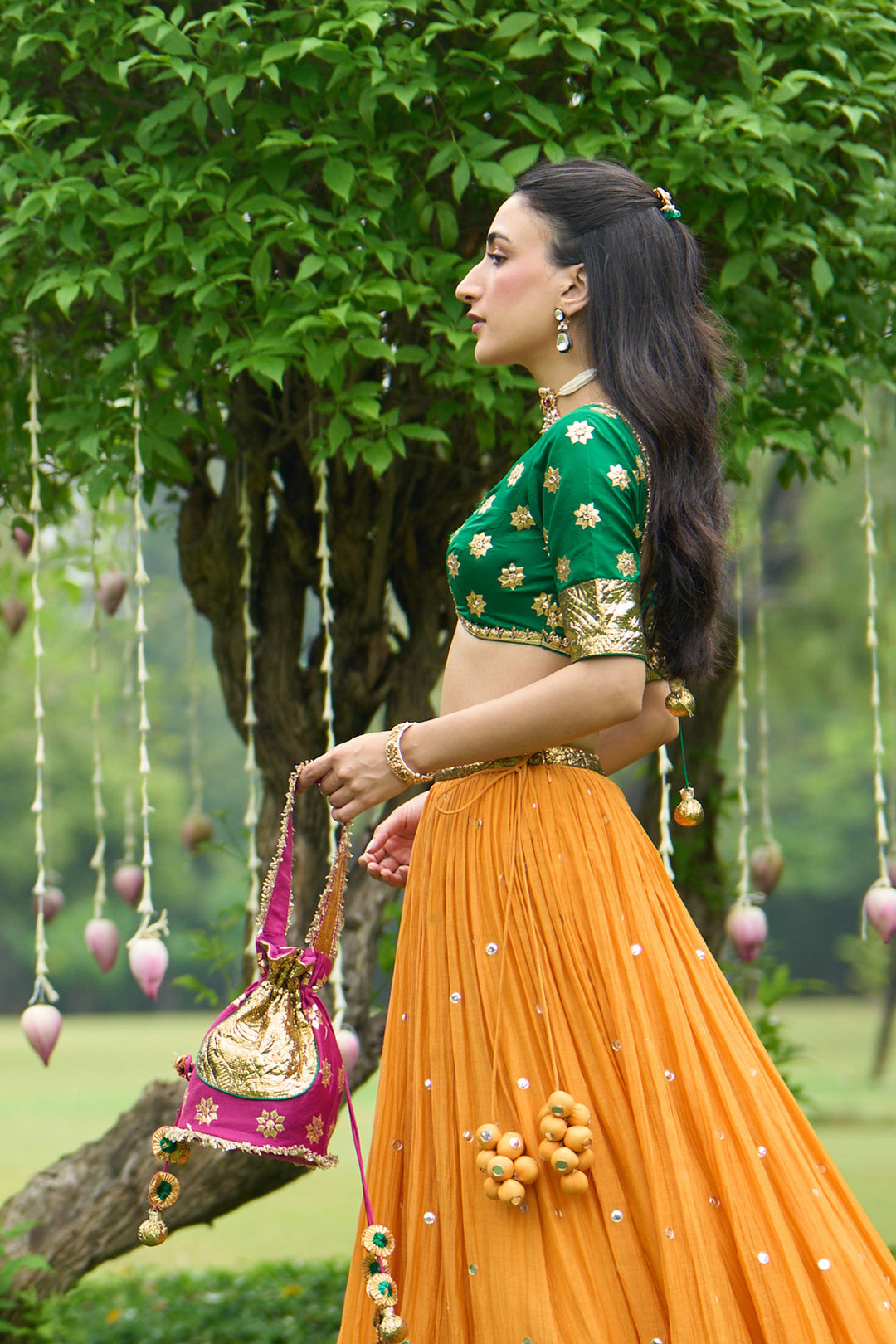 Phillauri Vol 3 green silk gota patti blouse