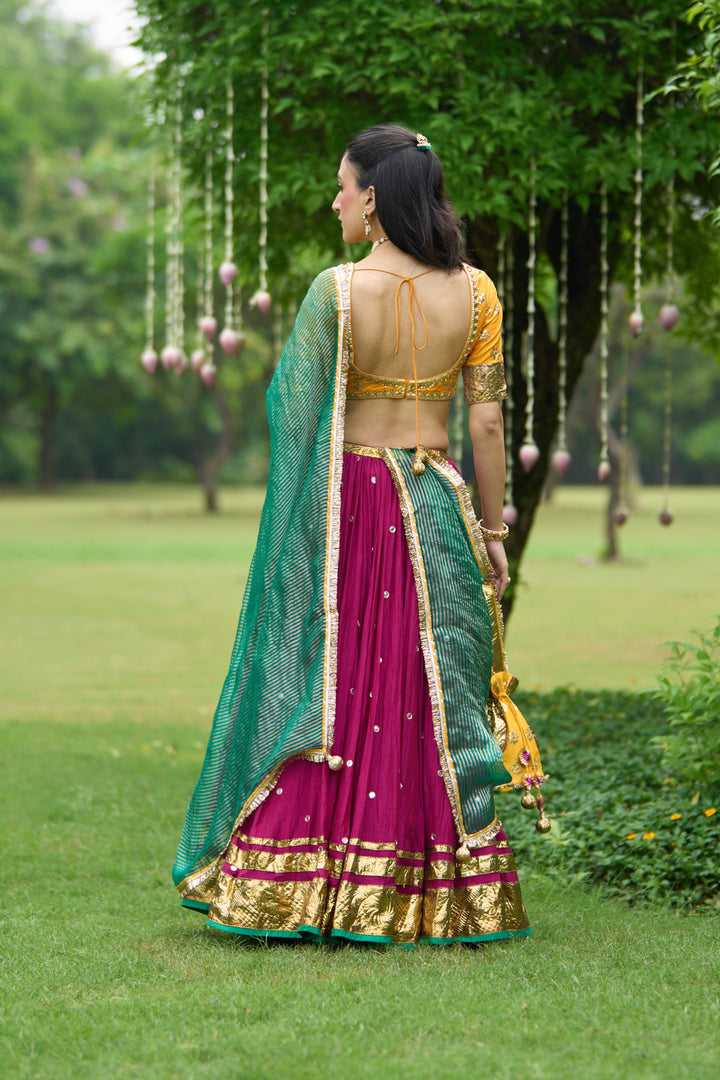 Phillauri Vol 3 mustard silk gota patti blouse
