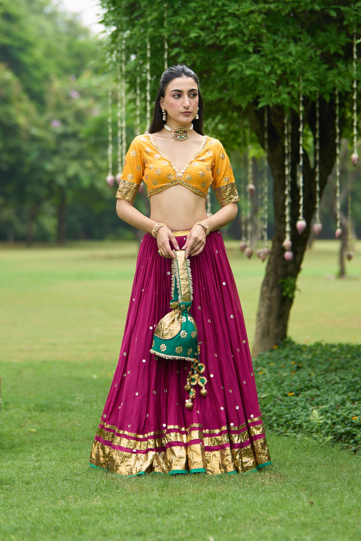 Phillauri Vol 3 mustard silk gota patti blouse