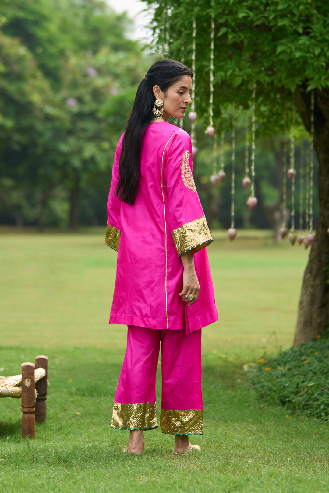 Phillauri Vol 3 hot pink silk choga set ( set of 20