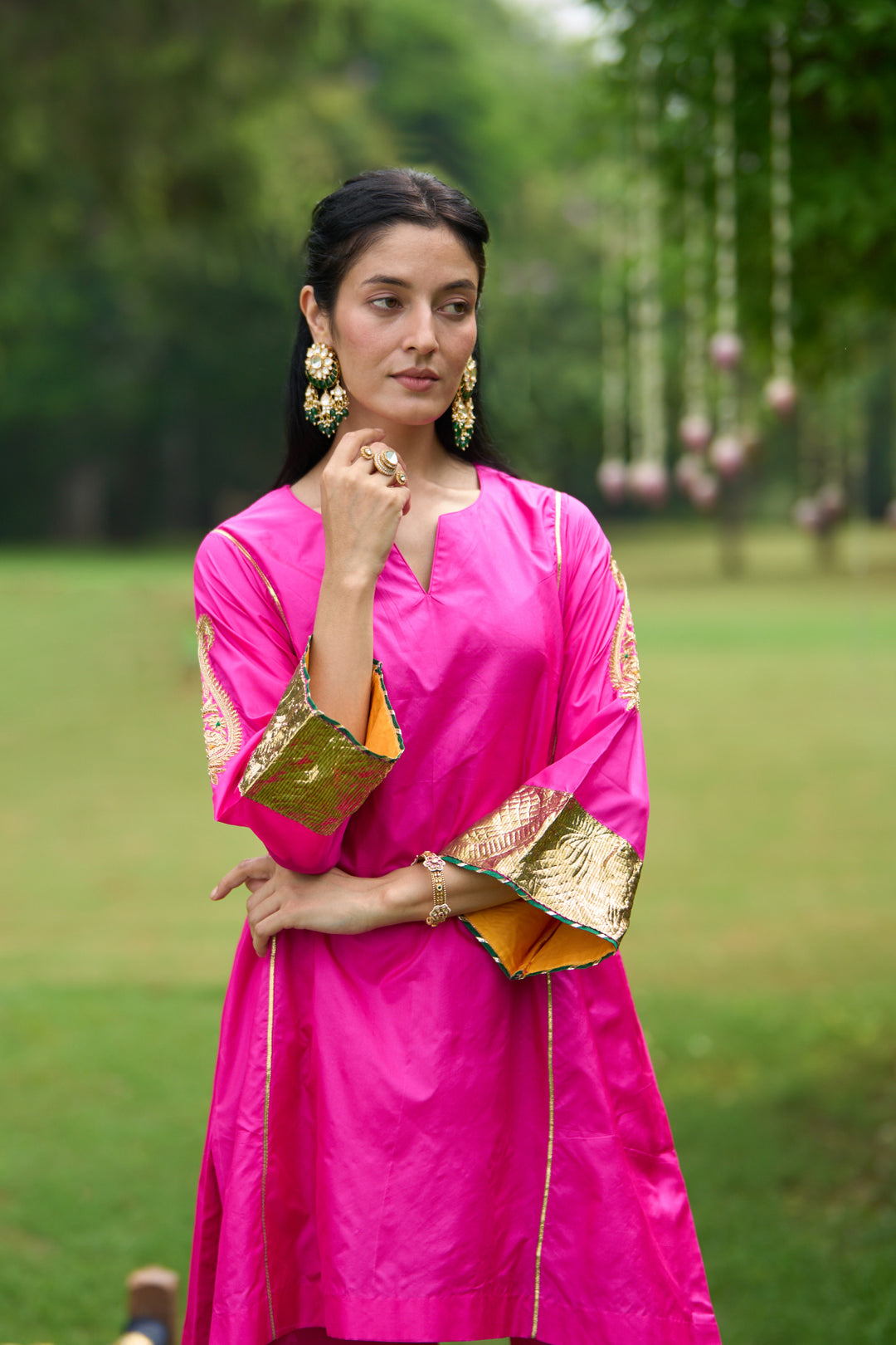 Phillauri Vol 3 hot pink silk choga set ( set of 20