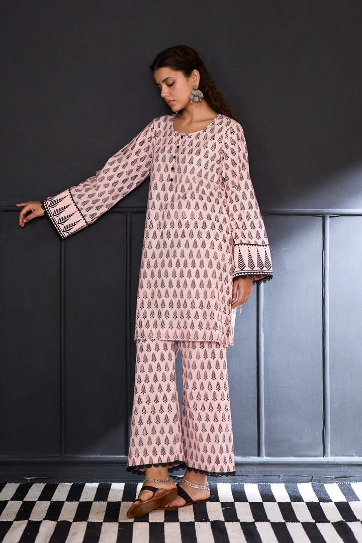 Siyahi soft pink co-ord set ( Set of 2 )