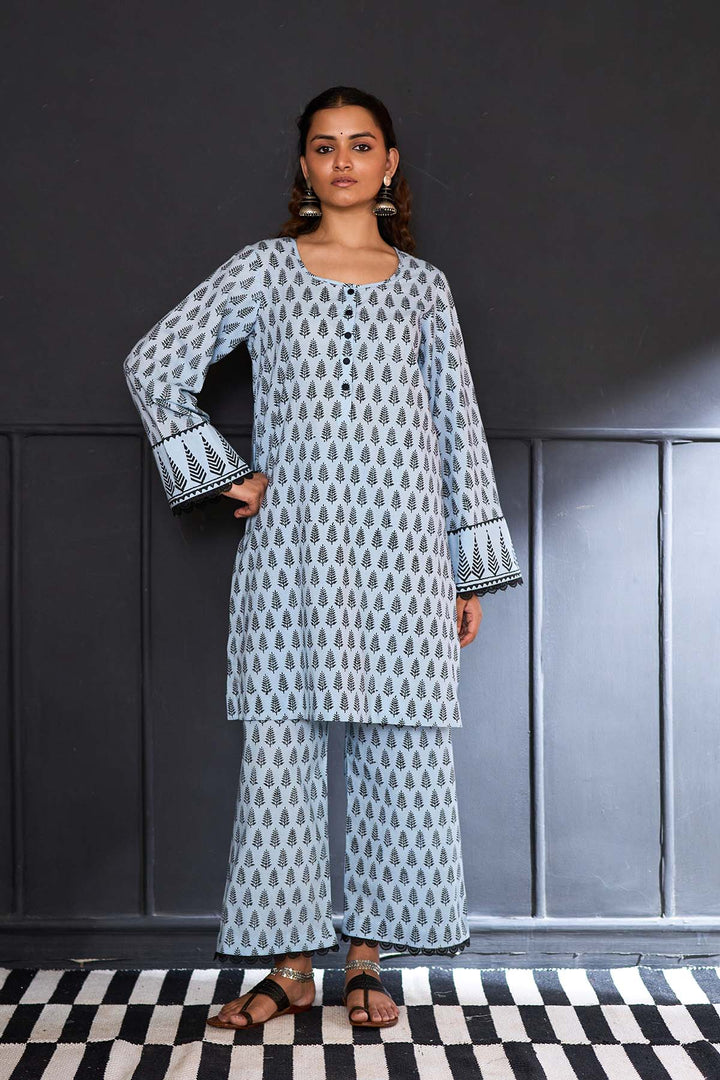 Siyahi blue co-ord set ( Set of 2 )